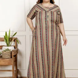 KALINI Printed Maxi Nightdress-image-66