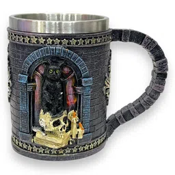 AUGEN Blue Solid Stainless Steel Matte Cups Set of Cups and Mugs-picture-14