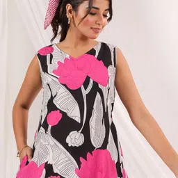 KALINI Floral Print A-Line Dress image 2