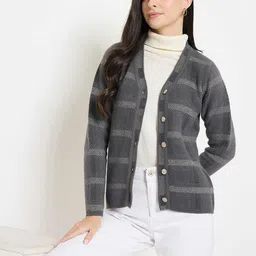 Madame Women Striped Cardigan image 3