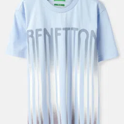 United Colors of Benetton Boys Typography Printed Pure Cotton Relaxed Fit T-shirt-picture-56