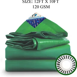 keep it fresh 12FTX10FT-120GSM-GREEN Tarpaulin Tent - For Truck body, Car, Bike and Train Wagon Cover, Grain Covers, Pond Liners-picture-31