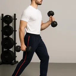 ULLAS Men Mid-Rise Slim-Fit Stretchable Rapid-Dry Track Pants image 5