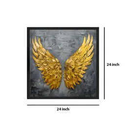 999Store Grey & Yellow 1 Piece Canvas Other Wall Paintings image 2