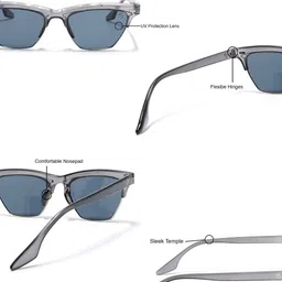 Eyejack Unisex Square Sunglasses with UV Protected Lens image 2