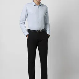 Van Heusen Textured Spread Collar Slim Fit Cotton Formal Shirt image 3