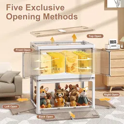 mevigo 10-Door 5-Shelf Plastic kids Collapsible Cupboard PC Collapsible Wardrobe image 4