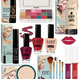 FOPE Set Of 15 Foundation Compact Mascara Lipstick Nail Polish & Brush Set-picture-13