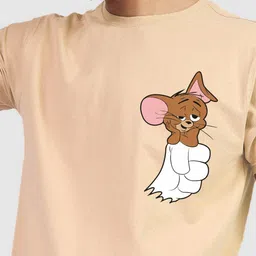 Greylongg Men Tom & Jerry Graphic Printed Round Neck T-shirt image 5