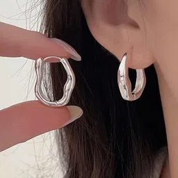 AKISON JEWELS silver toned alloy Earrings-image-66