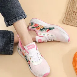 glitchez Women Mesh Walking Lace-Ups Non-Marking Shoes image 3