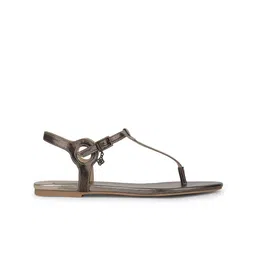 Bata Women Open Toe T-Strap Flats image 4