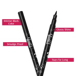 GLAM21 Long Lasting Smudge Proof Pen Eyeliner - Jet Black image 2