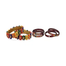 1ST TIME Set of 6 Artificial Stones Bangle-picture-12