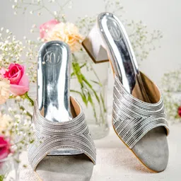 NR By Nidhi Rathi Women Embellished Party Block Sandals-picture-38