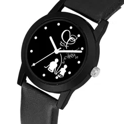 Miss Perfect Unisex Printed Dial & Leather Straps Analogue Watch PayM347 image 4