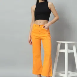 BAESD Women Flared High-Rise Stretchable Jeans image 2