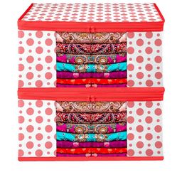 AMAK INC Red Fabric Multi-Utility Wardrobe Organisers-picture-8