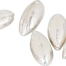 925 Pure Silver Combo of 5 Elaichi for Home Pooja, Gift Purpose and for Donation Decorative Showpiece - 0.3 cm-image-36