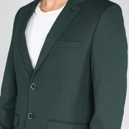 peter england Men Solid Single Breasted Formal Blazer image 5