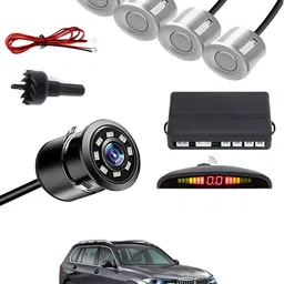 zplus Car Parking Sensors - Set of 4 with Reverse Parking Camera (Silver)-314 Safety of Passengers/Car One Alarm Kit-2192 Parking Sensor-picture-36