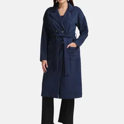 kazo Knitted Suede Solid Coat For Women image 4