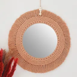 kaahira Pink Cotton Imperial Decorative Mirror image 1