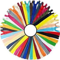 pransunita 60 Pcs Invisible Colorful Zipper Lace Tape, Size 8 inches for All Kinds of Sewing Crafts, Including Sewing Casual Pants, Skirts, pet Clothes, suitcases, Bags etc. Multicolor Nylon Invisible Zipper-picture-23