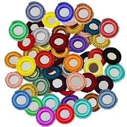 the giftery Small Frames & Mirrors for Embroidery Works (Pack of 50 frame & 50 Mirror)M Embroidery Hoop-picture-15
