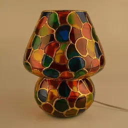 deshilp Multi Color Hand Painted Table Lamp (17 cm, Multicolor) Use Best Color Table Lamp-picture-39