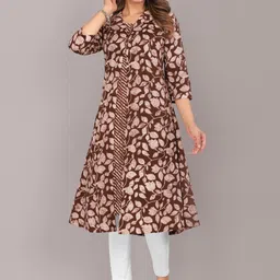 kannahi Women Printed Pure Cotton A-line Kurta image 5