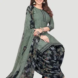 surat honeyfashion Unstitched Crepe Salwar Suit Material Printed-picture-21