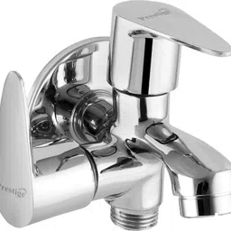 prestige Vignet 2 in 1 Bib Cock for Washing Machine, Bathroom, Toilet Hose with Teflon Tape and Wall Flange Bib Tap Faucet image 1