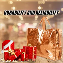 homestic Non Woven Reusable Vegetable Grocery Bag|Large Size|Pack of 6|Copper Pack of 6 Grocery Bags image 3