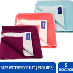 weewish Waterproof - Cotton, Fleece Dry Sheet - Reusable & Washable-(Small) - Pack of 3-picture-31