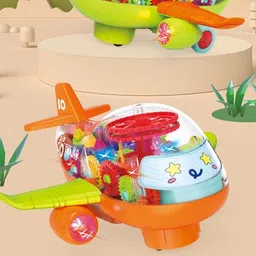 goyal's Transparent Big Helicopter 3D Light, Musical Sound & 360° Rotation Toy For Kids image 2