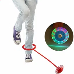 iris Skip Ball, Jump Ropes Sports Swing Ball & Hyun Dance Flash Kids Exercise Coordination Balance Hoop Jump Toy Upgraded Ankle Skip One-Legged Jumping Ring for Boys and Girls (2 Pcs) image 2