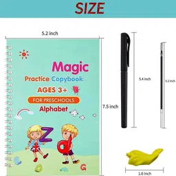 vedo Magic Practice Copybook with Pen & 10 Refill, Reusable Calligraphy Set for Kids image 3