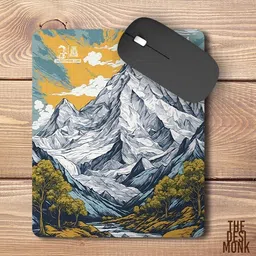 The Desi Monk Snow Mountain Anti Skid Mouse Pad for Laptops and Computers Non Slip Base Mousepad image 2
