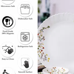 cello Pack of 18 Opalware Glass Dinner Set of 18pcs Dinner Set image 4