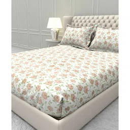 Floral 320 TC Microfiber 1 Bedsheet, 2 Pillow Covers Marc Collection by The White Moss image 2