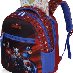 priority Small 20 L Backpack 12 inch Truffle 003 Marvel Avengers Printed Red image 3