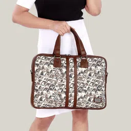 zebco bags Women's Shoulder Messenger Handbag Up to 15.6" Laptop Bag - Leafy Black Messenger Bag-picture-22