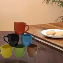 gauravee enterprises Ceramic Classic Multicolor' Ceramic Tea Cups Set of 6 (200 ml Each) image 3