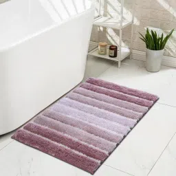 obsessions Mauve Polyester Machine Made 60 x 40 Inches Bath Mat-picture-27
