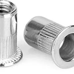 mohtashim M6 Flat Head Metric Threaded Rivetnut, Insert Nut (Pack of 100) Rivet image 2