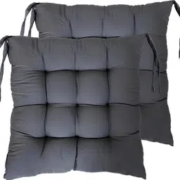 kunj traders Microfibre Chair Pad Pack of 2 Solid image 1