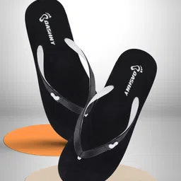 dashny Comfortable Soft Slippers & Flip Flops For Women (Black) Women Slippers image 1