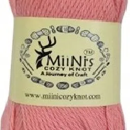 miinis cozy knot Premium 100% Cotton Crochet Yarn – Soft & Colorful Skein (14x8 cm) - Peach Manual Yarn Winder-picture-36