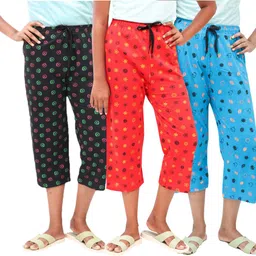 AFRA PRINT CAPRI PANT Women Multicolor Capri-picture-22